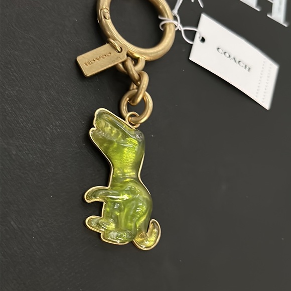 NWT Coach Rexy Bag Charm Keychain FOB Metal Key Loop Dinosaur Resin c8641 Purse - Picture 4 of 7